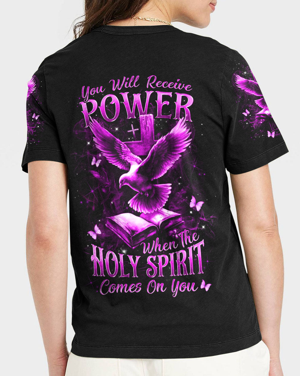You Will Receive Power When The Holy Spirit Women's All Over Print Shirt - Yhln1004241, easychoo.com