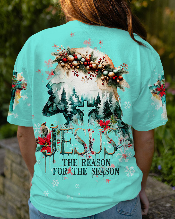 Jesus The Reason Watercolor Christmas Women's All Over Print Shirt - Tltw0911234, easychoo.com
