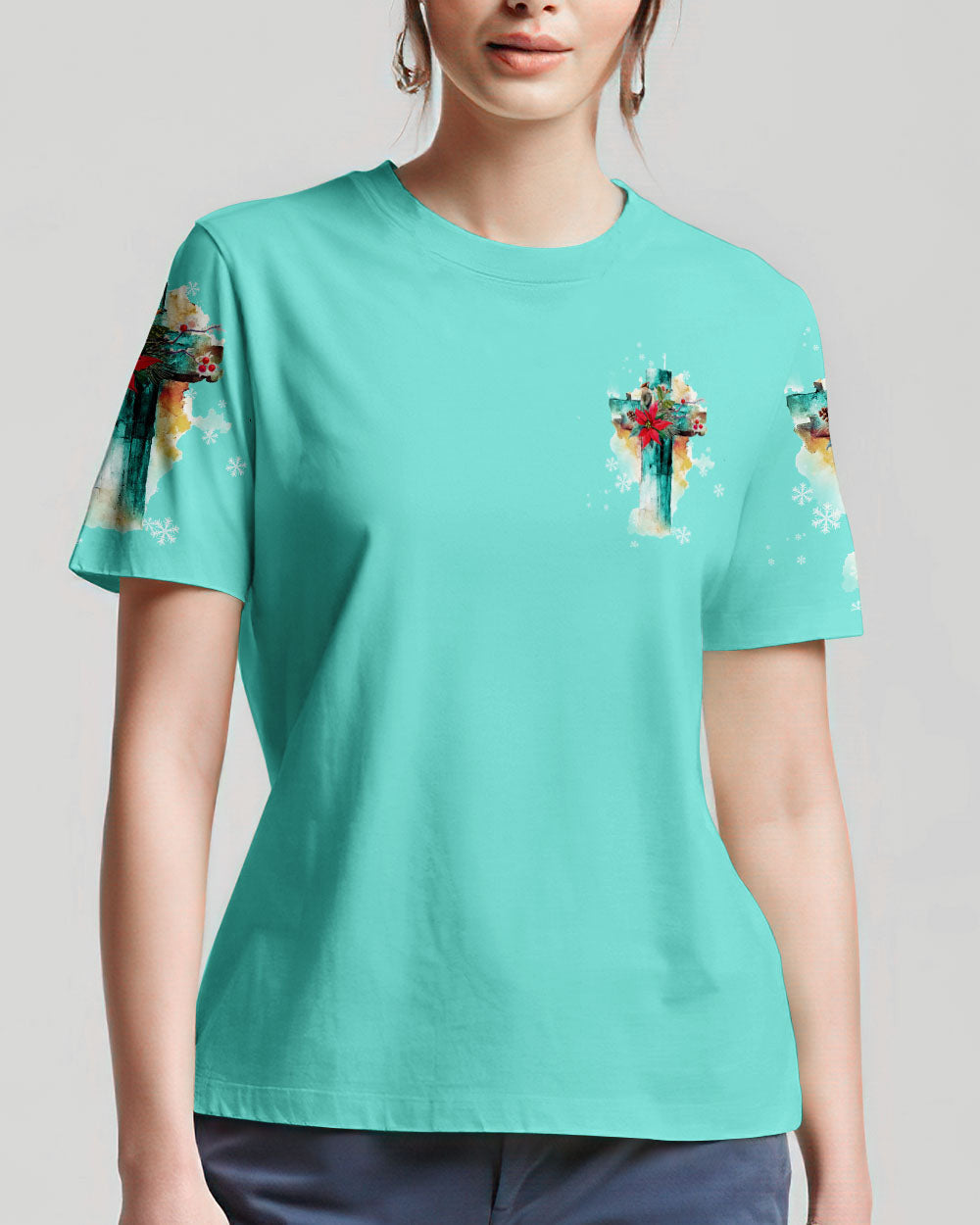 Jesus The Reason Watercolor Christmas Women's All Over Print Shirt - Tltw0911234, easychoo.com