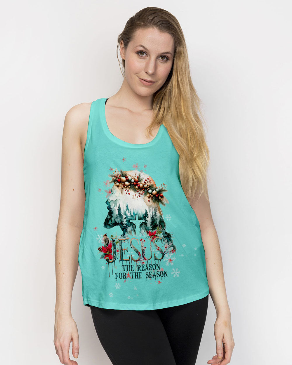 Jesus The Reason Watercolor Christmas Women's All Over Print Shirt - Tltw0911234, easychoo.com