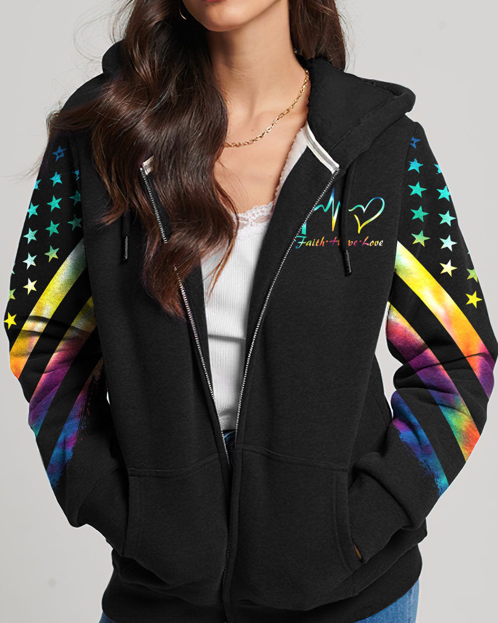 I Can Do All Things Through Christ Half Wings Colorful Women's All Over Print Shirt - Tlty2506234, easychoo.com