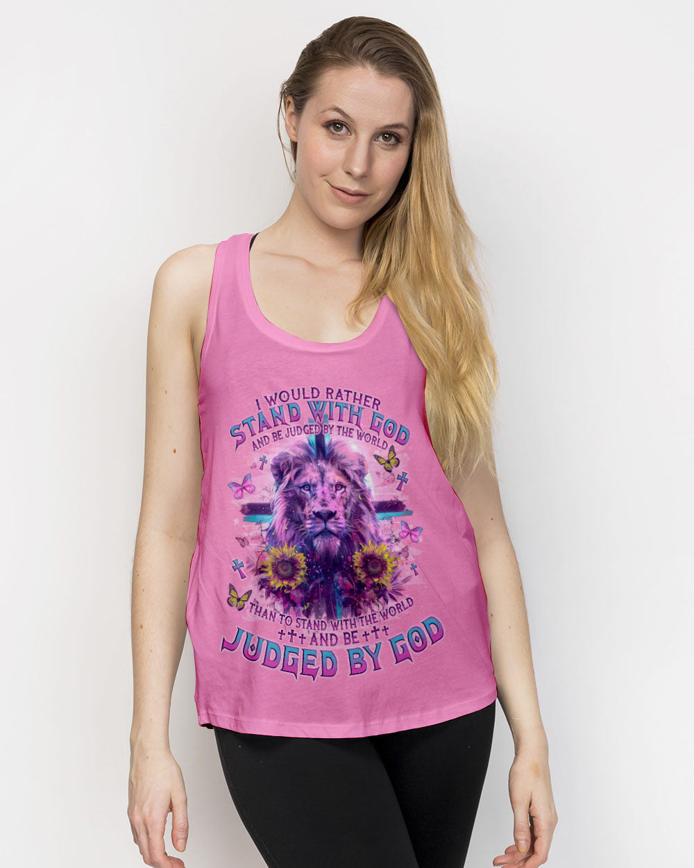 I Would Rather Stand With God Lion Women's All Over Print Shirt - Tlno1304244, easychoo.com
