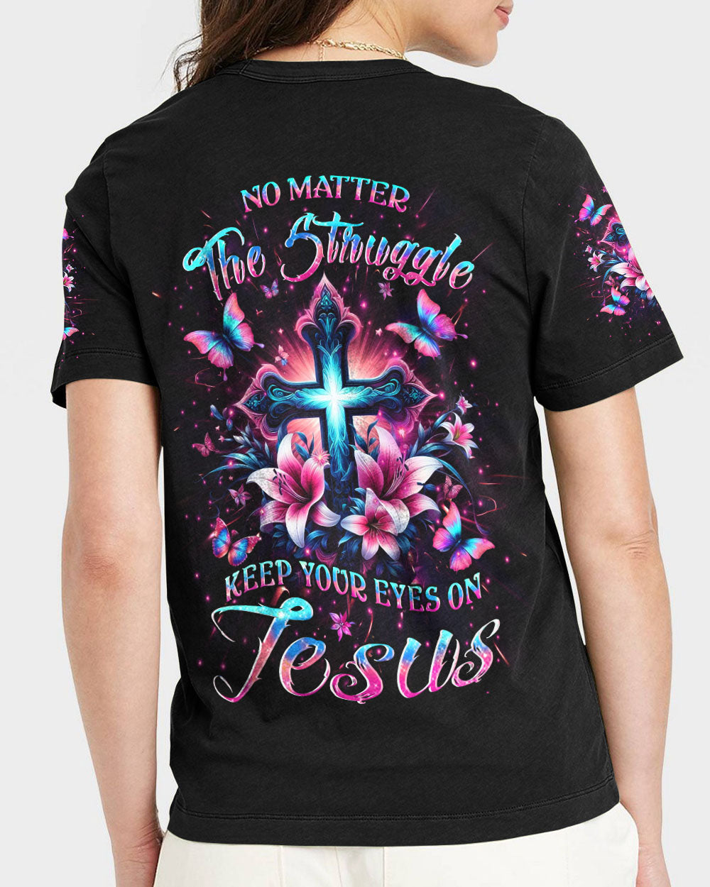 Keep Your Eyes On Jesus Women's All Over Print Shirt - Yhlt0405243, easychoo.com