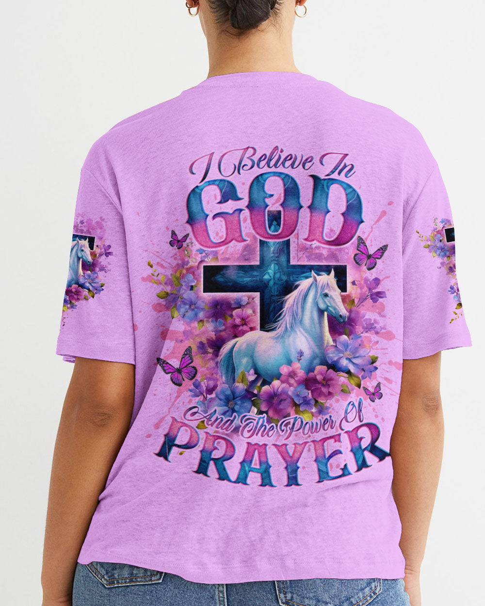 I Believe In God Horse Women's All Over Print Shirt - Tlno0201244, easychoo.com