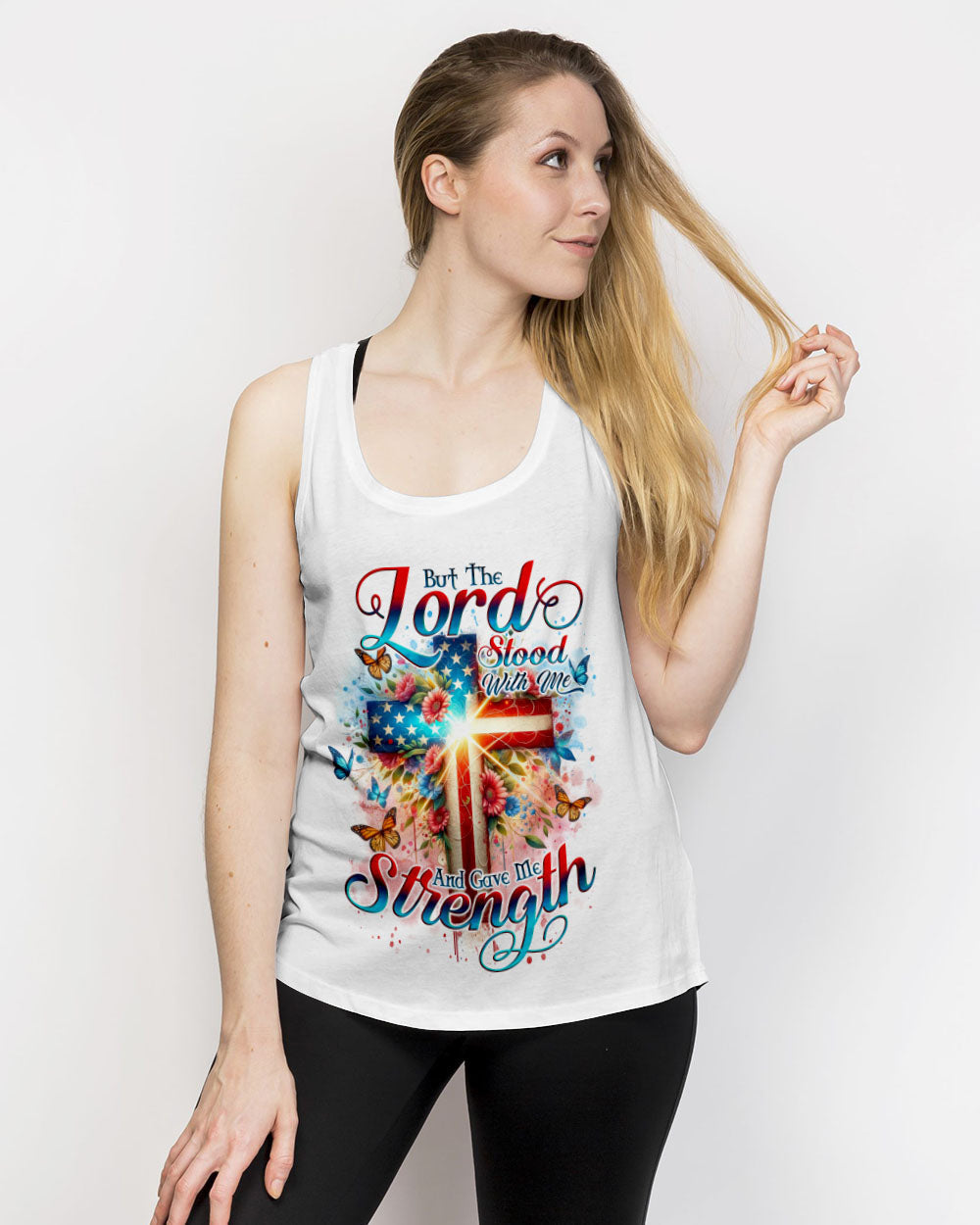 Lord Stood With Me Cross Women's All Over Print Shirt - Tlno0203241, easychoo.com