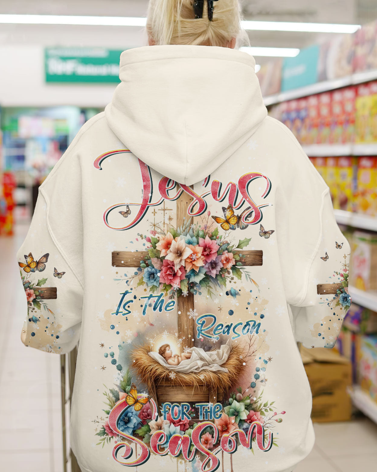 Jesus The Reason Floral Christmas Women's All Over Print Shirt - Tltr1111232, easychoo.com