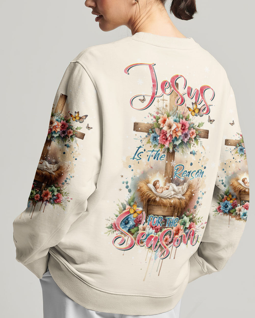 Jesus The Reason Floral Christmas Women's All Over Print Shirt - Tltr1111232, easychoo.com