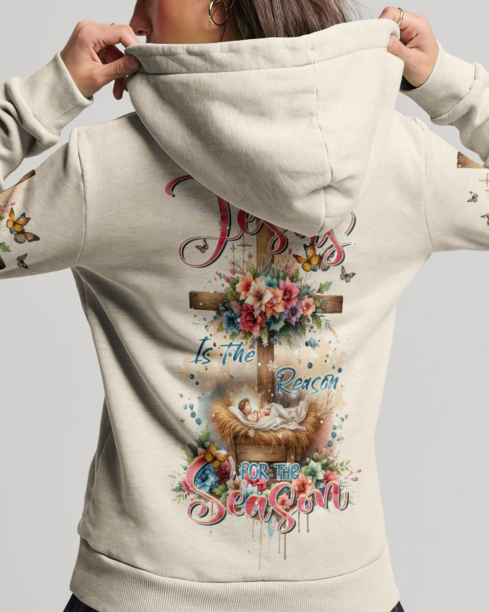 Jesus The Reason Floral Christmas Women's All Over Print Shirt - Tltr1111232, easychoo.com