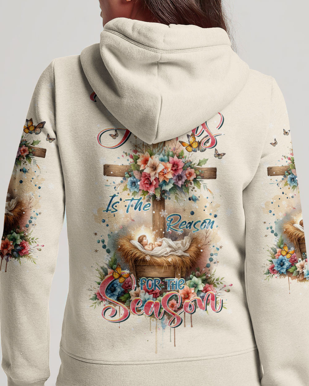 Jesus The Reason Floral Christmas Women's All Over Print Shirt - Tltr1111232, easychoo.com