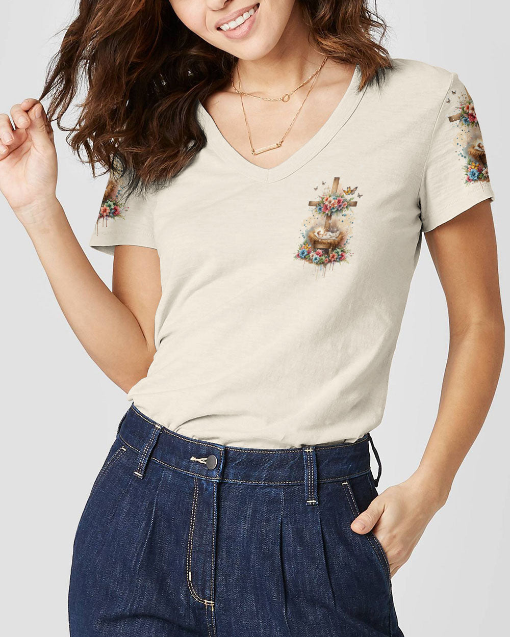 Jesus The Reason Floral Christmas Women's All Over Print Shirt - Tltr1111232, easychoo.com