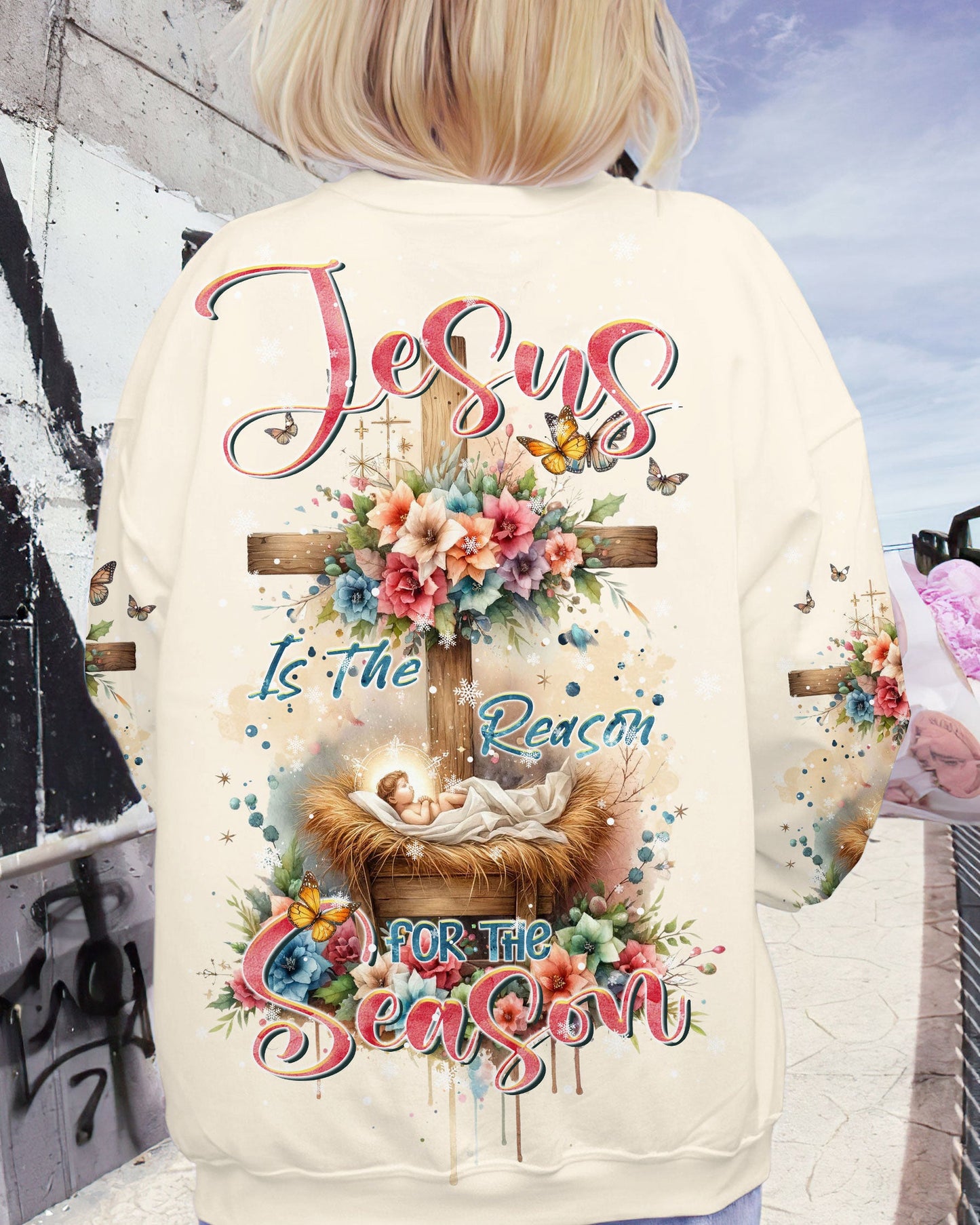 Jesus The Reason Floral Christmas Women's All Over Print Shirt - Tltr1111232, easychoo.com