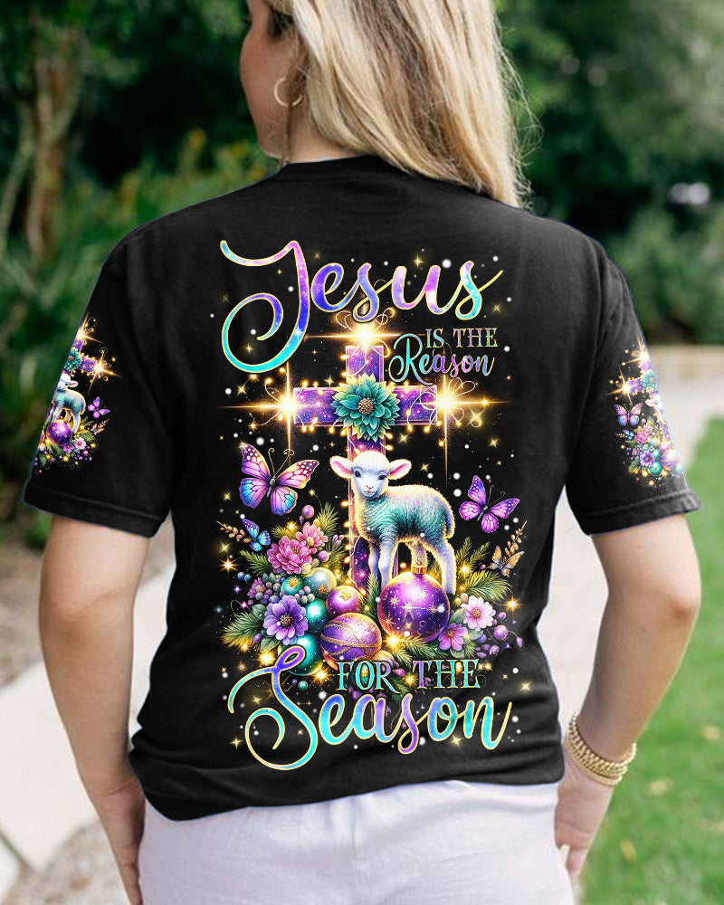 Jesus The Reason Lamb Christmas Women's All Over Print Shirt - Tlnz1411232, easychoo.com