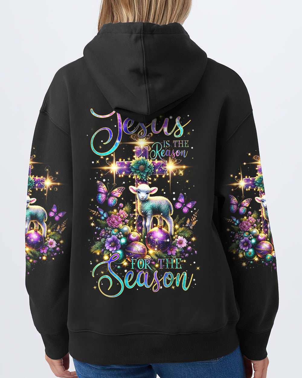 Jesus The Reason Lamb Christmas Women's All Over Print Shirt - Tlnz1411232, easychoo.com
