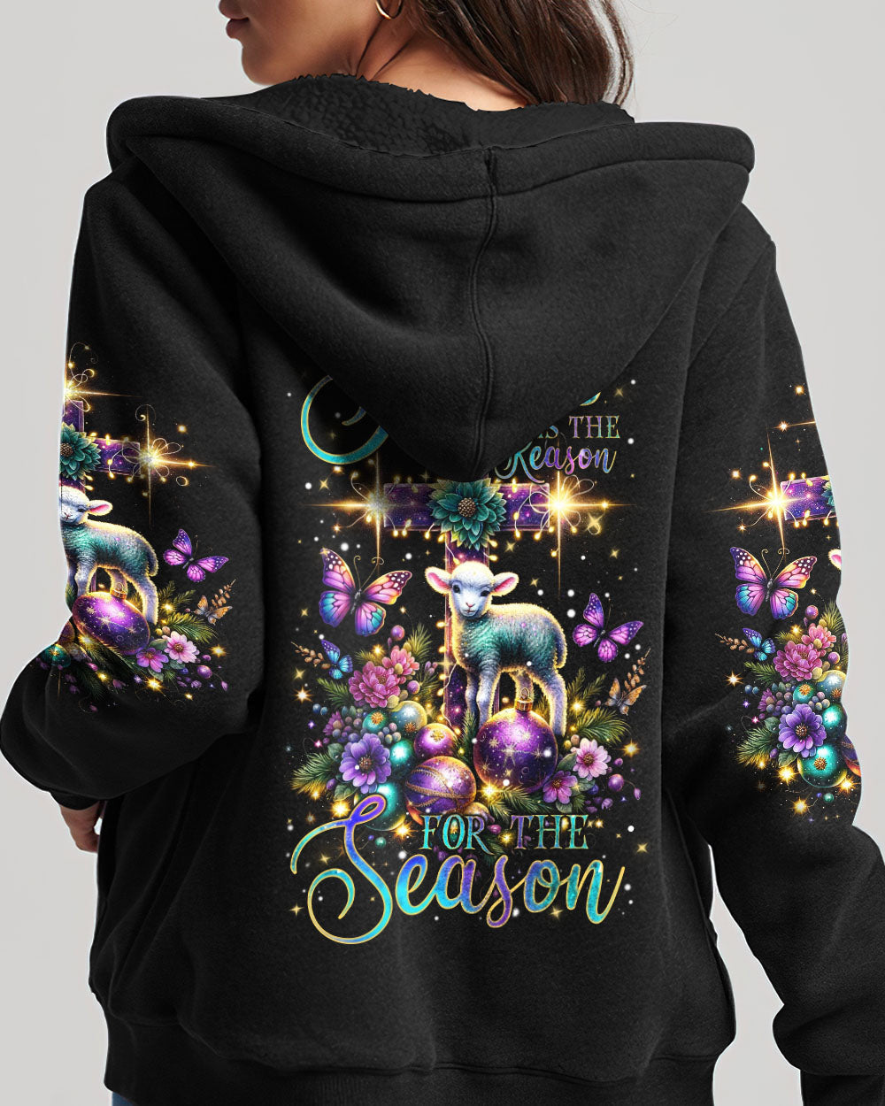 Jesus The Reason Lamb Christmas Women's All Over Print Shirt - Tlnz1411232, easychoo.com