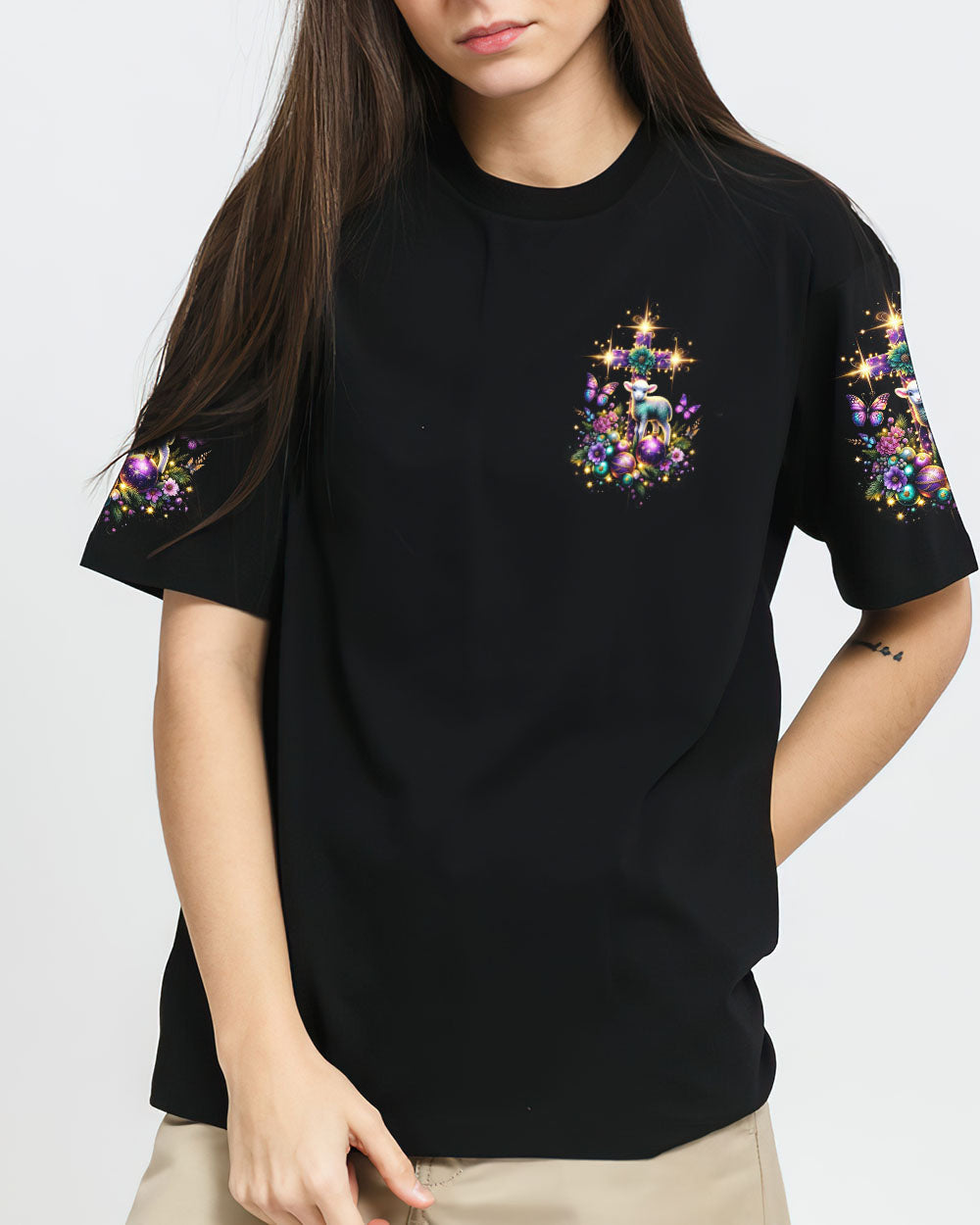 Jesus The Reason Lamb Christmas Women's All Over Print Shirt - Tlnz1411232, easychoo.com