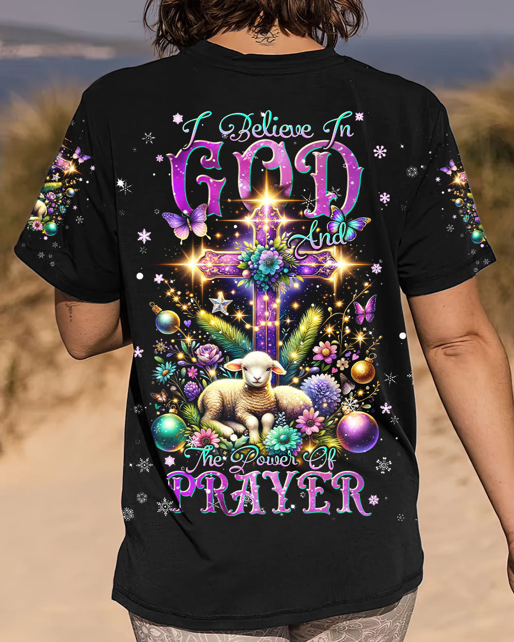 I Believe In God Lamb Christmas Women's All Over Print Shirt - Tlnt1311234, easychoo.com