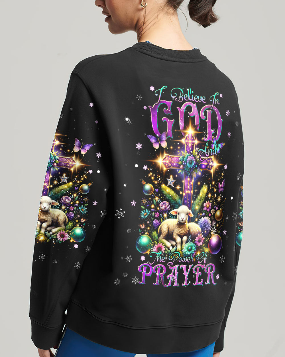I Believe In God Lamb Christmas Women's All Over Print Shirt - Tlnt1311234, easychoo.com