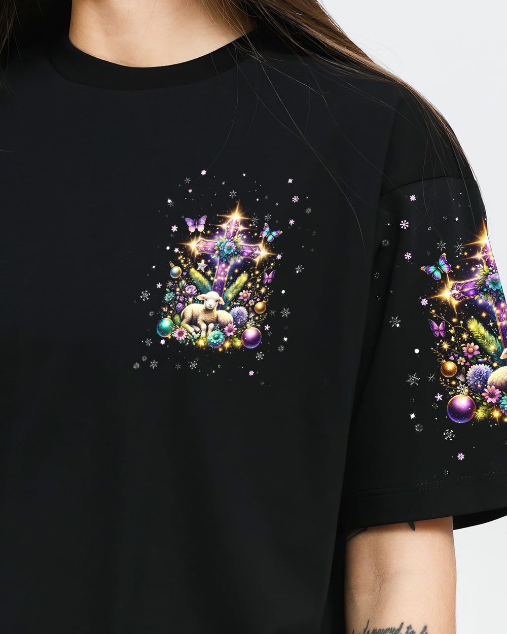 I Believe In God Lamb Christmas Women's All Over Print Shirt - Tlnt1311234, easychoo.com