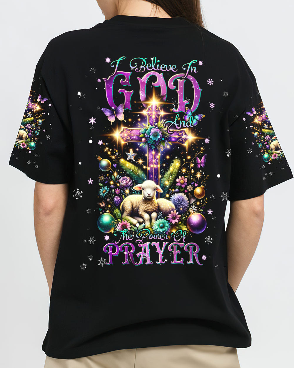 I Believe In God Lamb Christmas Women's All Over Print Shirt - Tlnt1311234, easychoo.com
