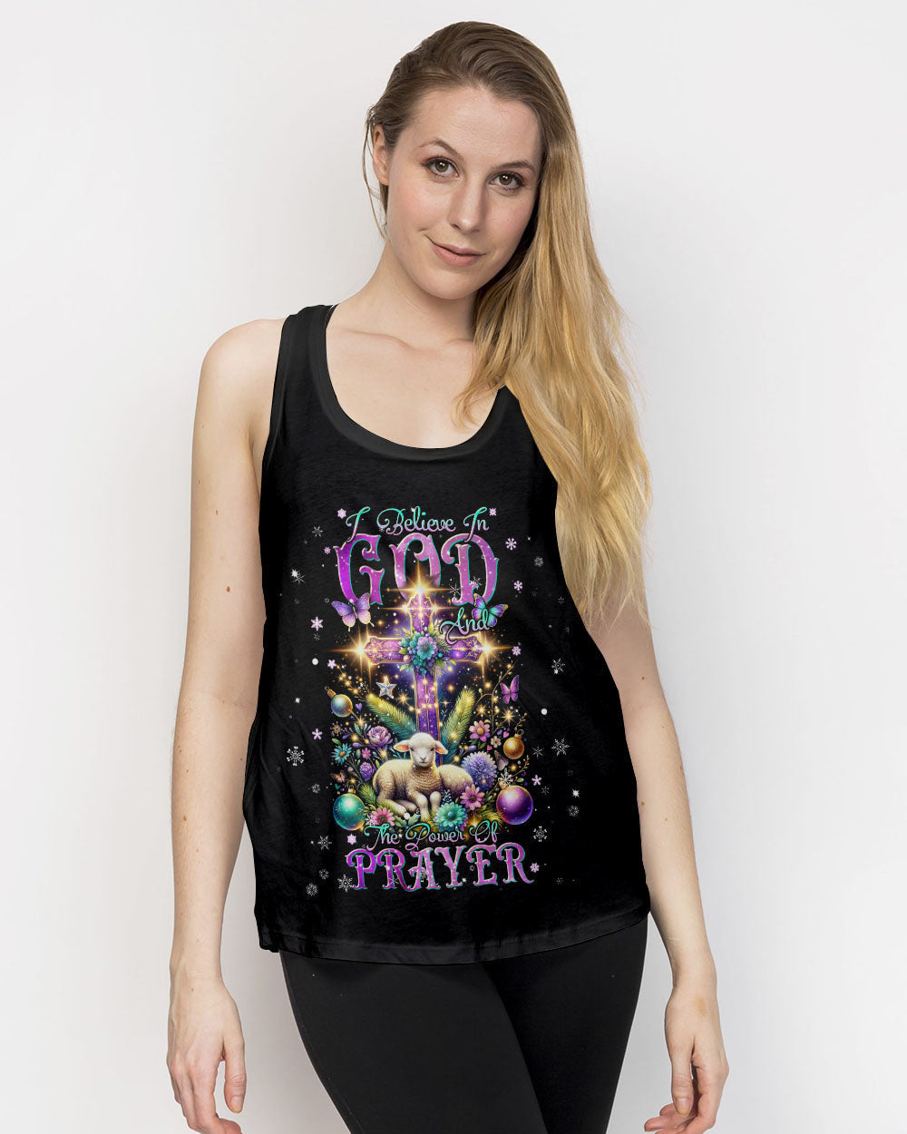 I Believe In God Lamb Christmas Women's All Over Print Shirt - Tlnt1311234, easychoo.com