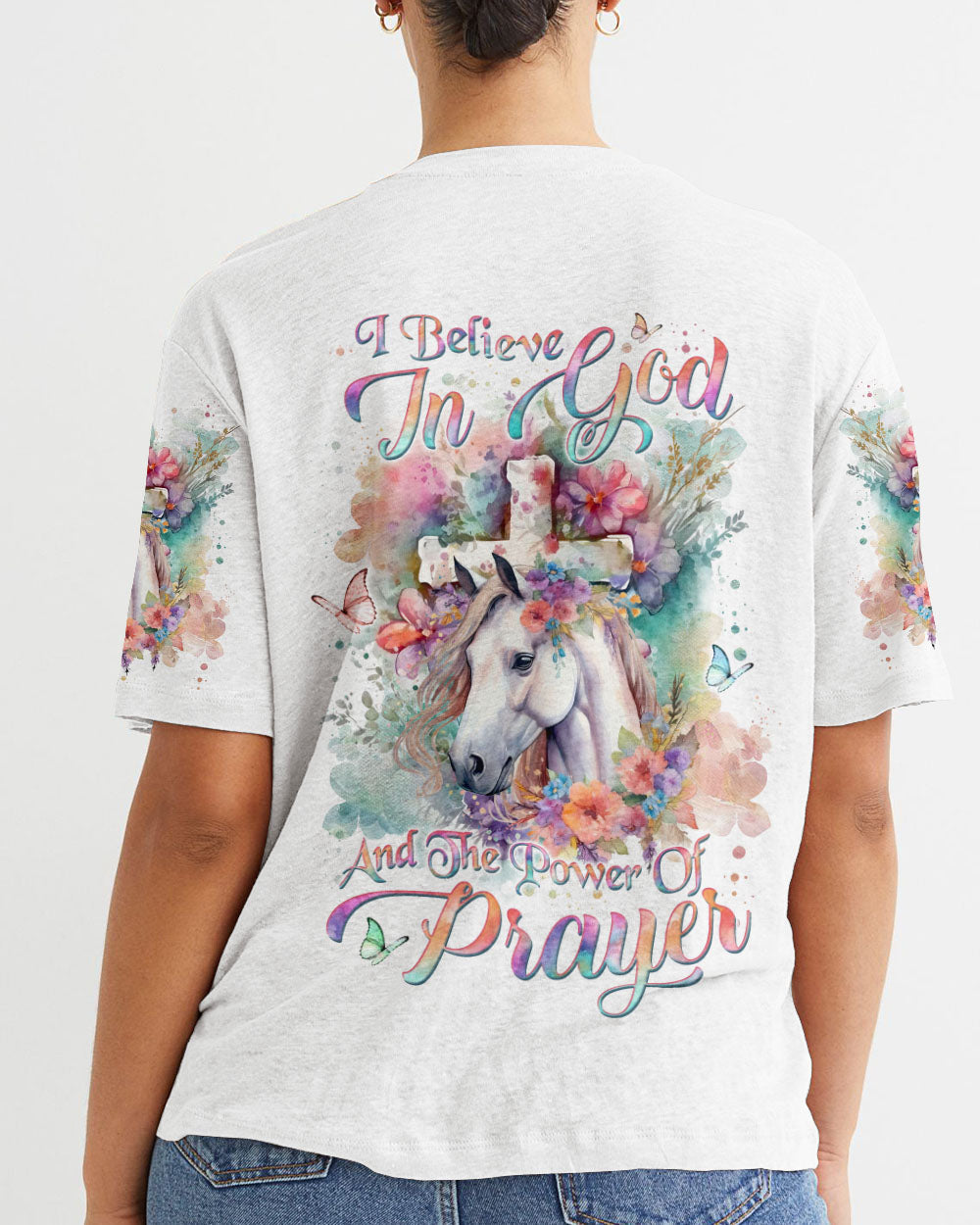 I Believe In God Horse Women's All Over Print Shirt - Yhln0201241, easychoo.com