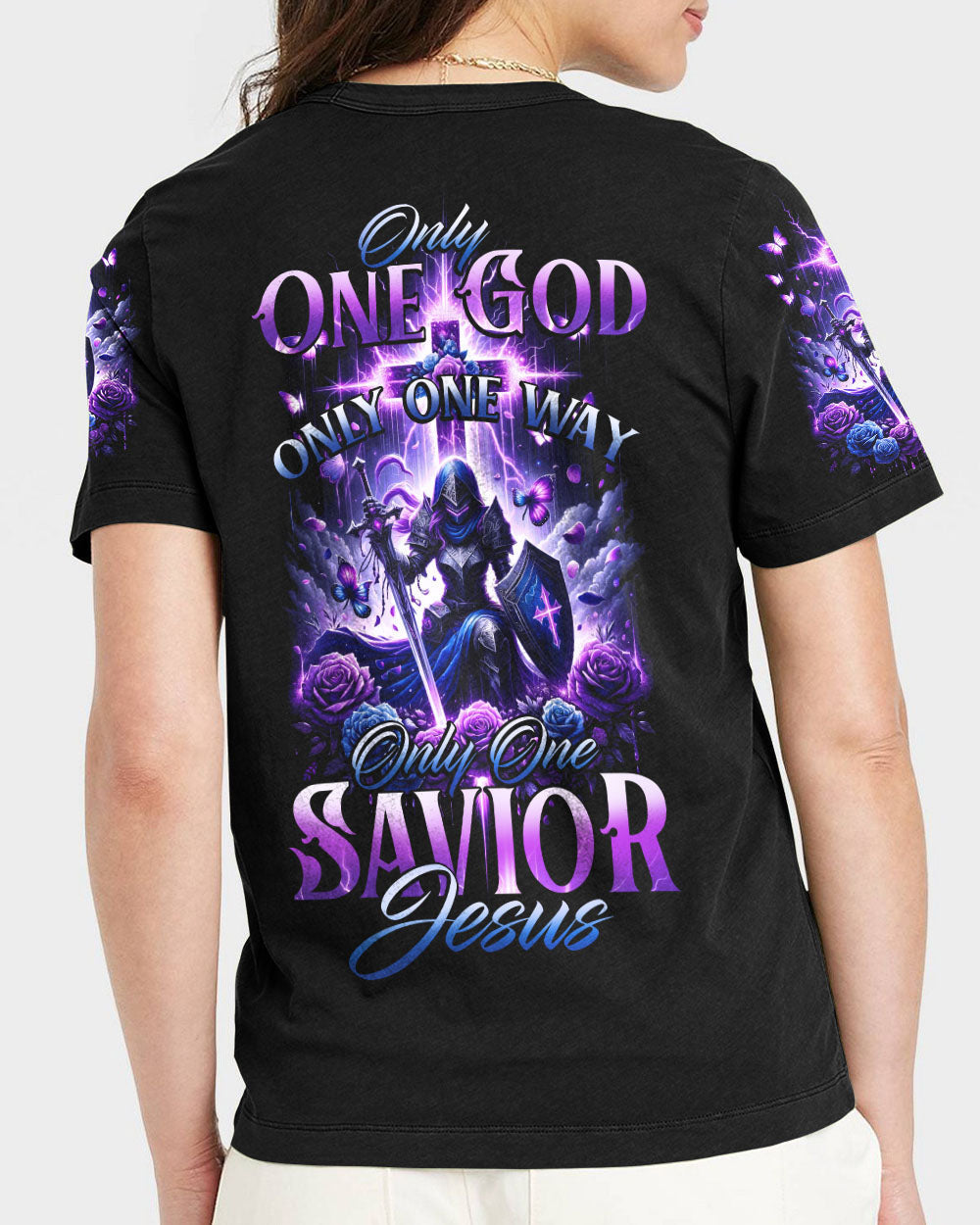 Only One God Women's All Over Print Shirt - Tytd1812234, easychoo.com