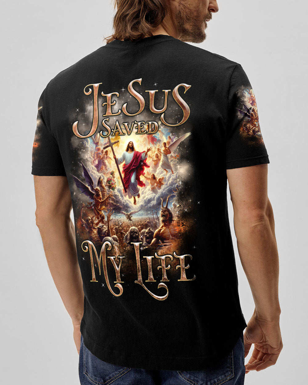 Jesus Saved My Life Men's All Over Print Shirt - Tlnz1106242