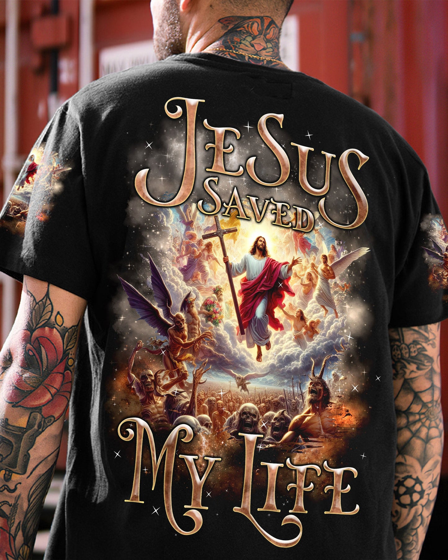 Jesus Saved My Life Men's All Over Print Shirt - Tlnz1106242