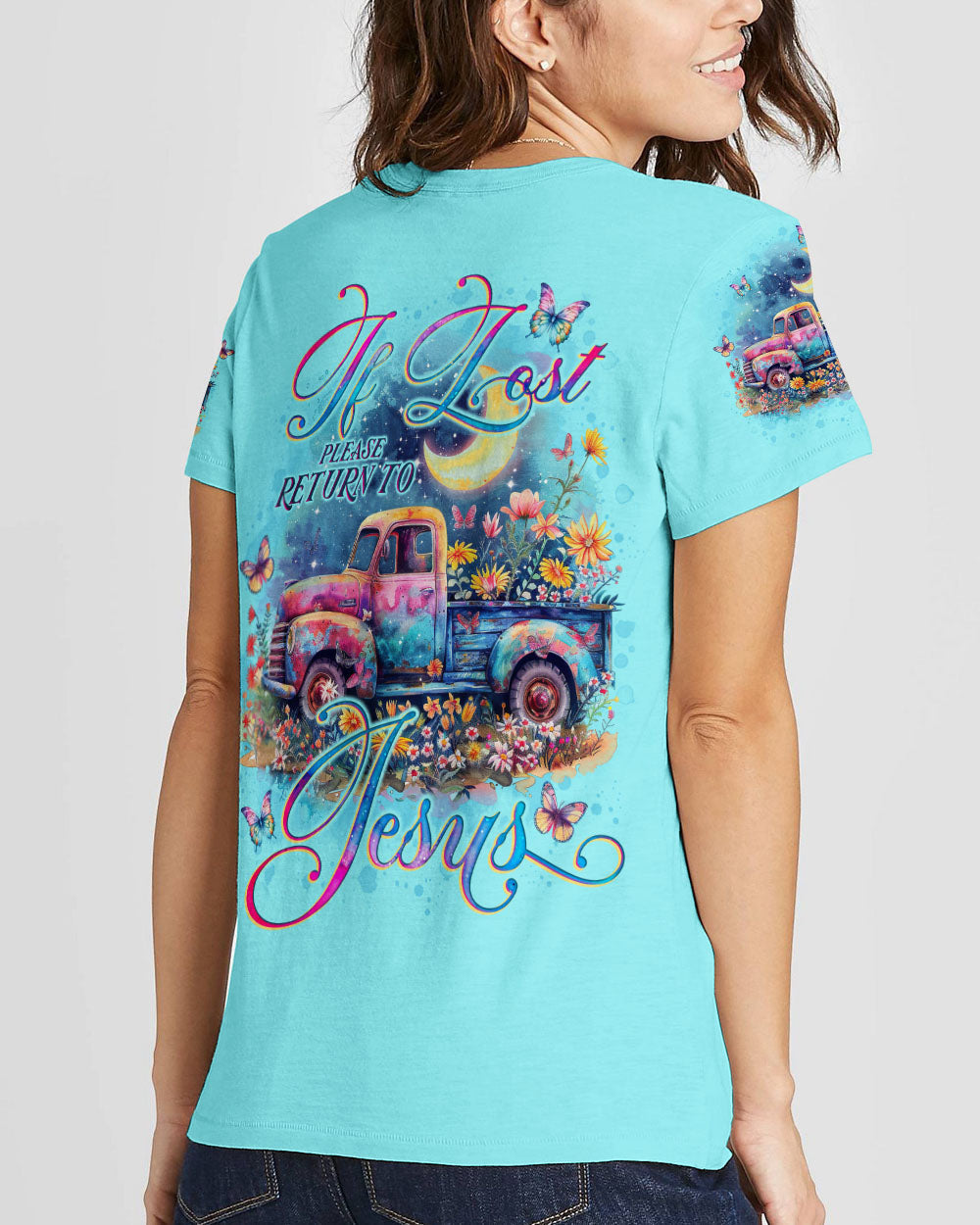 If Lost Please Return To Jesus Truck Women's All Over Print Shirt - Tlno0504244