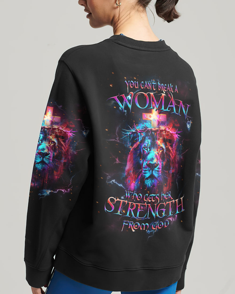 You Can't Break A Woman Lion Women's All Over Print Shirt - Tlpq1204241