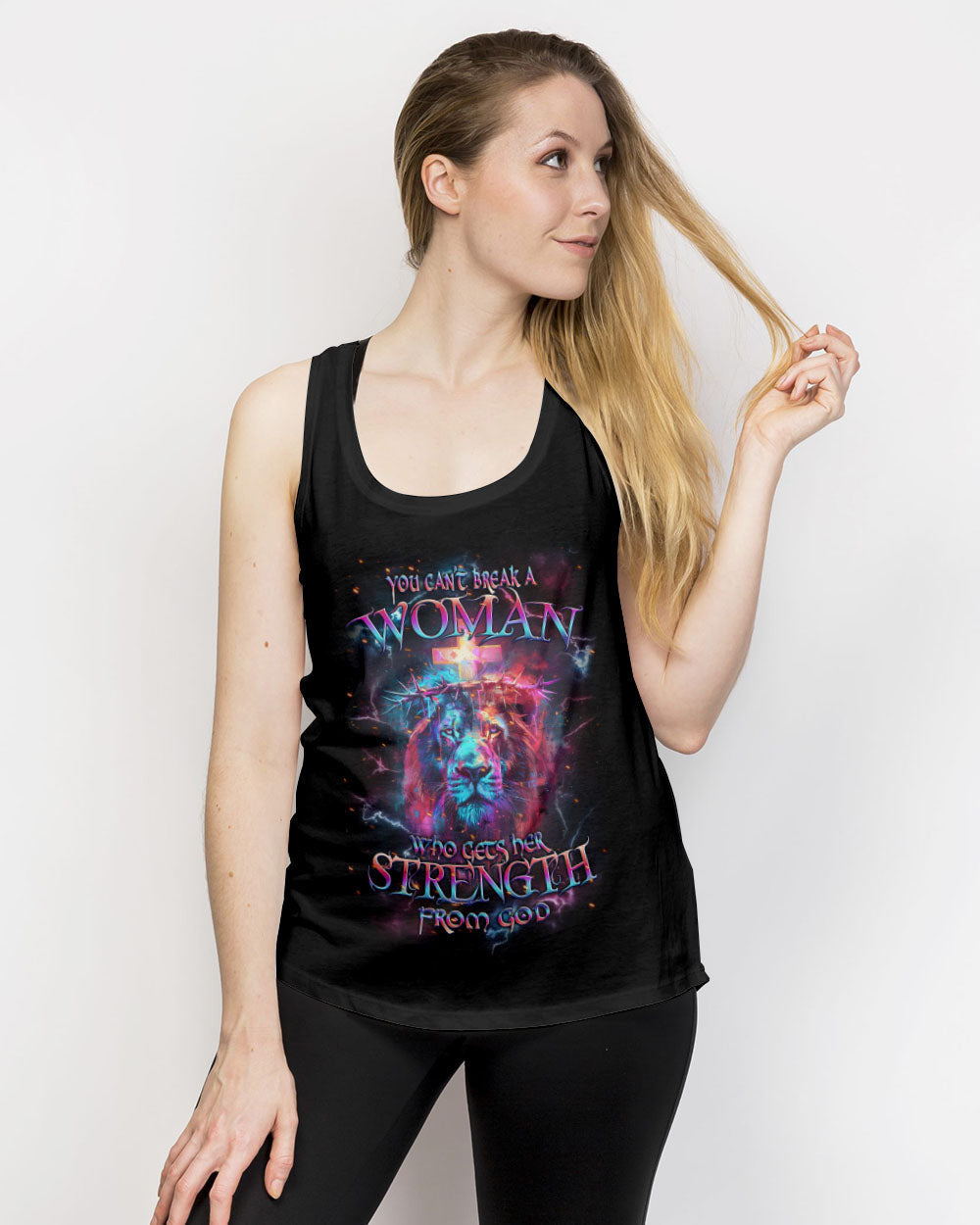 You Can't Break A Woman Lion Women's All Over Print Shirt - Tlpq1204241
