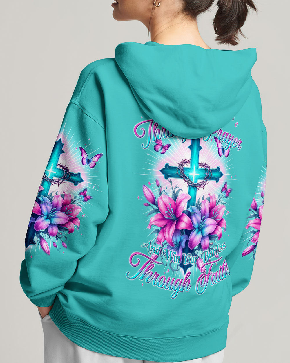 Win Your Battles Through Faith Women's All Over Print Shirt - Tyqy2604242