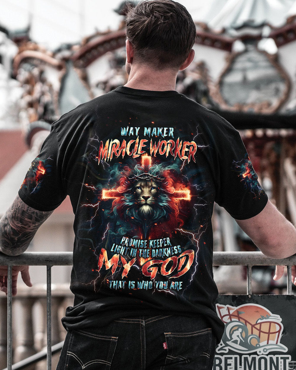 Way Maker Miracle Worker Cross Lion Men's All Over Print Shirt - Tlpq0305242