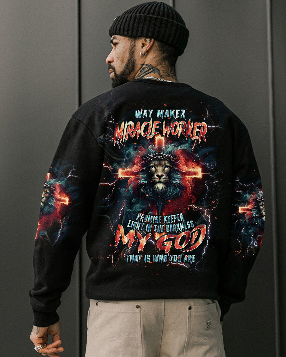 Way Maker Miracle Worker Cross Lion Men's All Over Print Shirt - Tlpq0305242