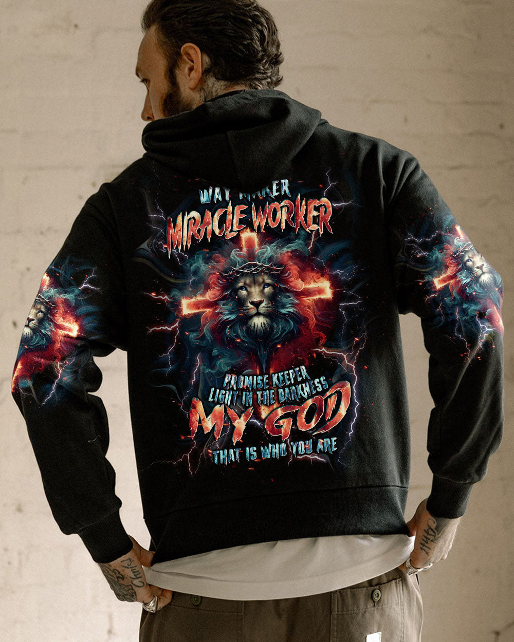 Way Maker Miracle Worker Cross Lion Men's All Over Print Shirt - Tlpq0305242