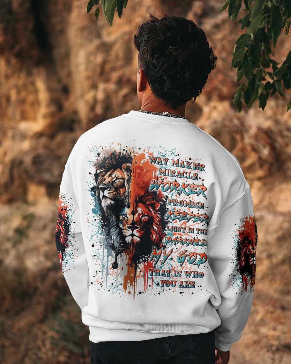Way Maker Miracle Worker Cross Lion Men's All Over Print Shirt - Yhln0705241
