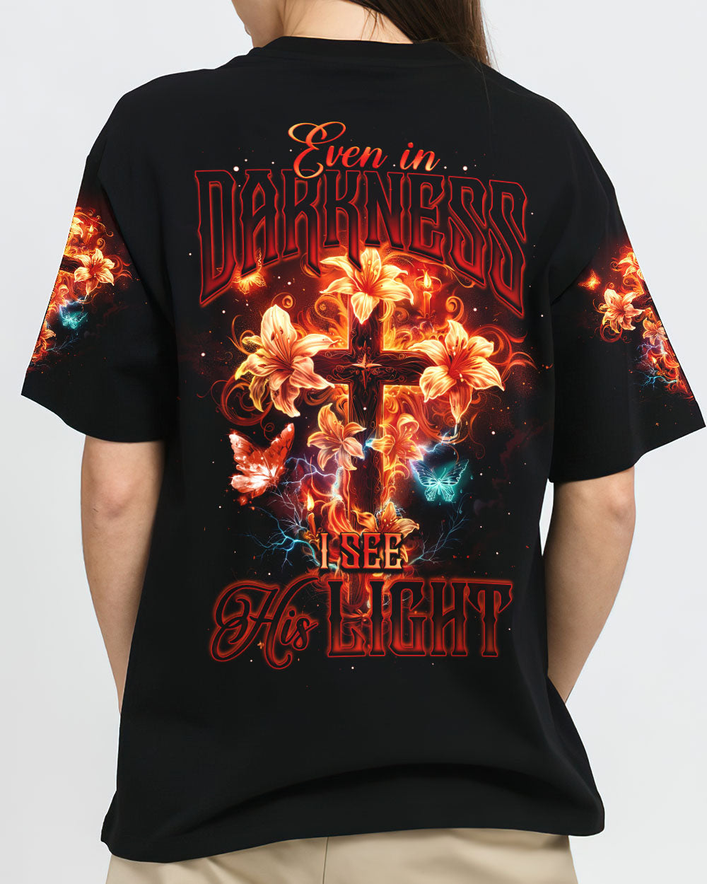 Even In Darkness I See His Light Women's All Over Print Shirt - Ty2504242
