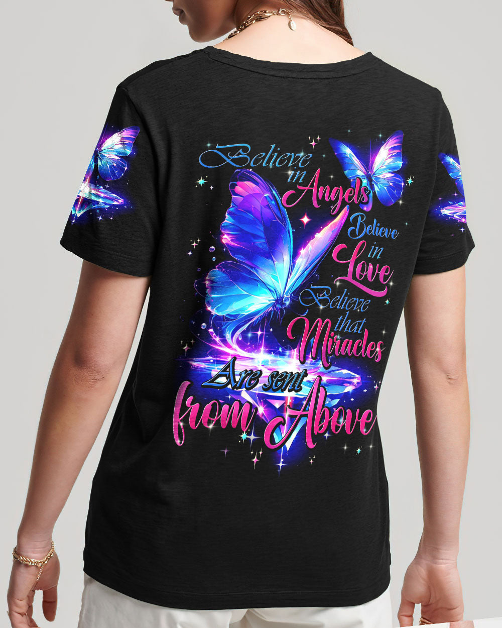Believe That Miracles Are Sent From Above Women's All Over Print Shirt - Tytd1904241