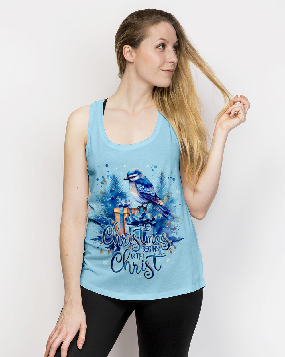 Christmas Begins With Christ Women's All Over Print Shirt - Ty1409233