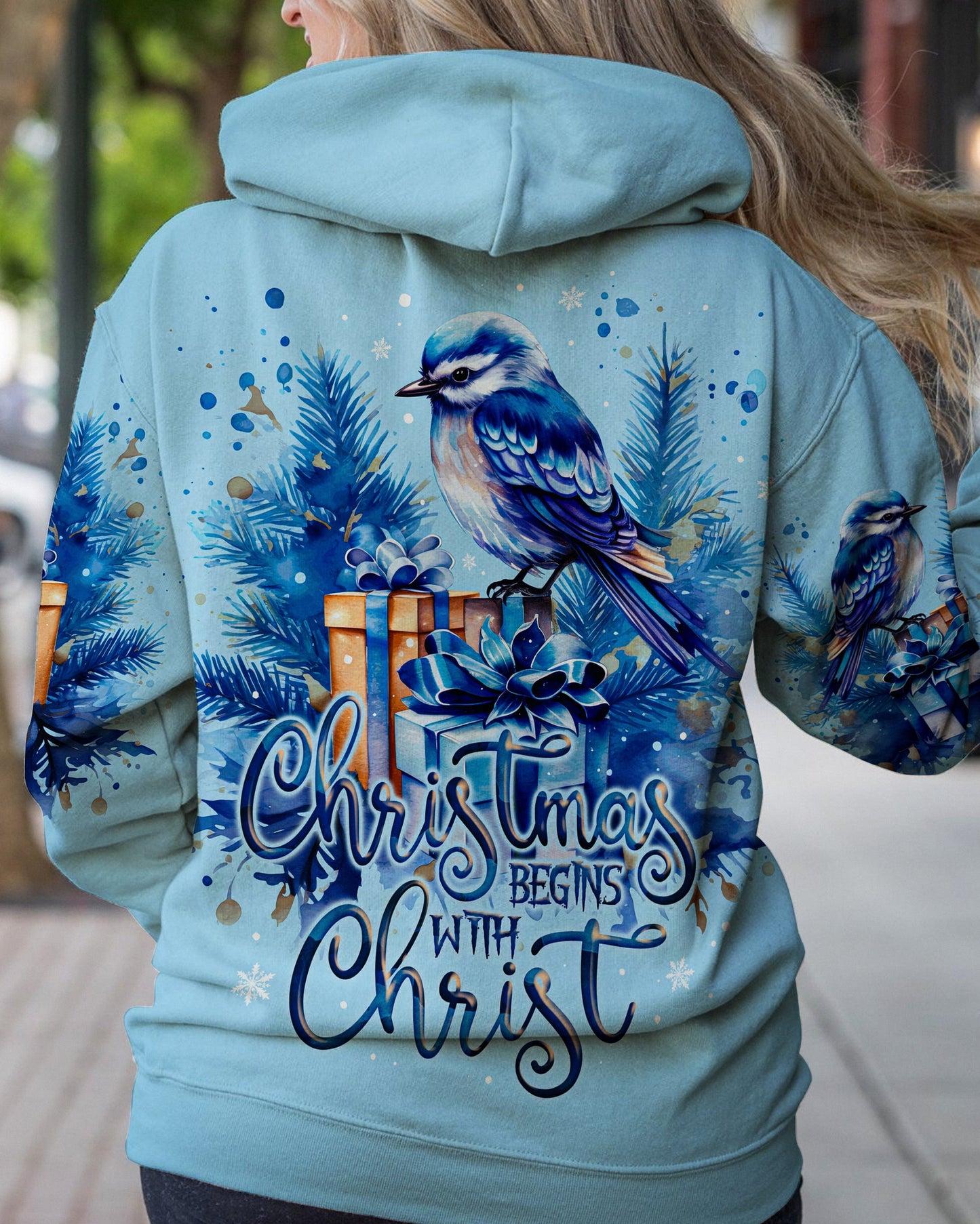 Christmas Begins With Christ Women's All Over Print Shirt - Ty1409233