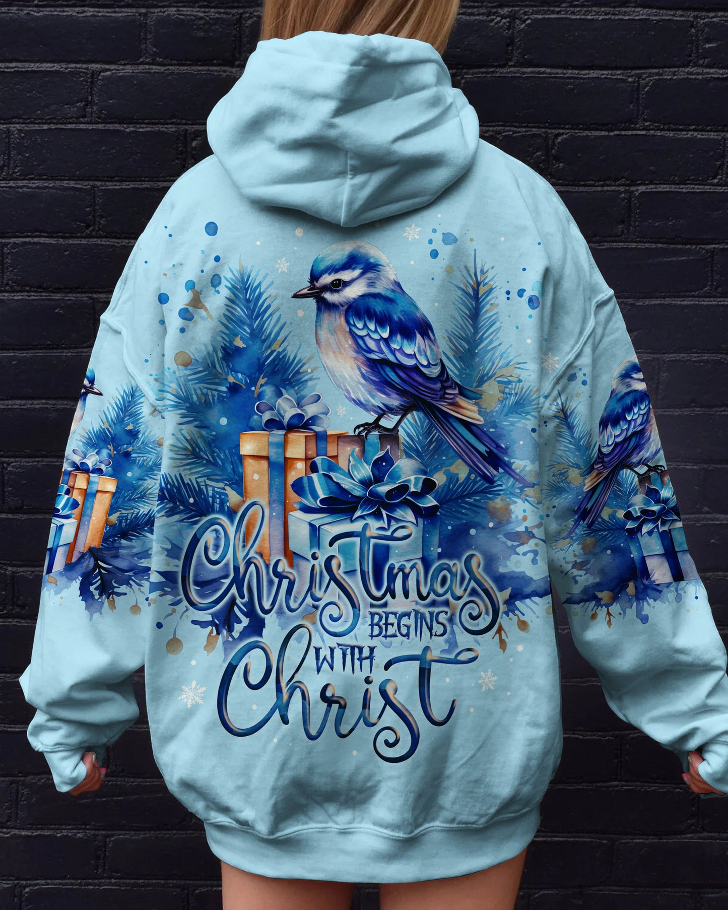 Christmas Begins With Christ Women's All Over Print Shirt - Ty1409233