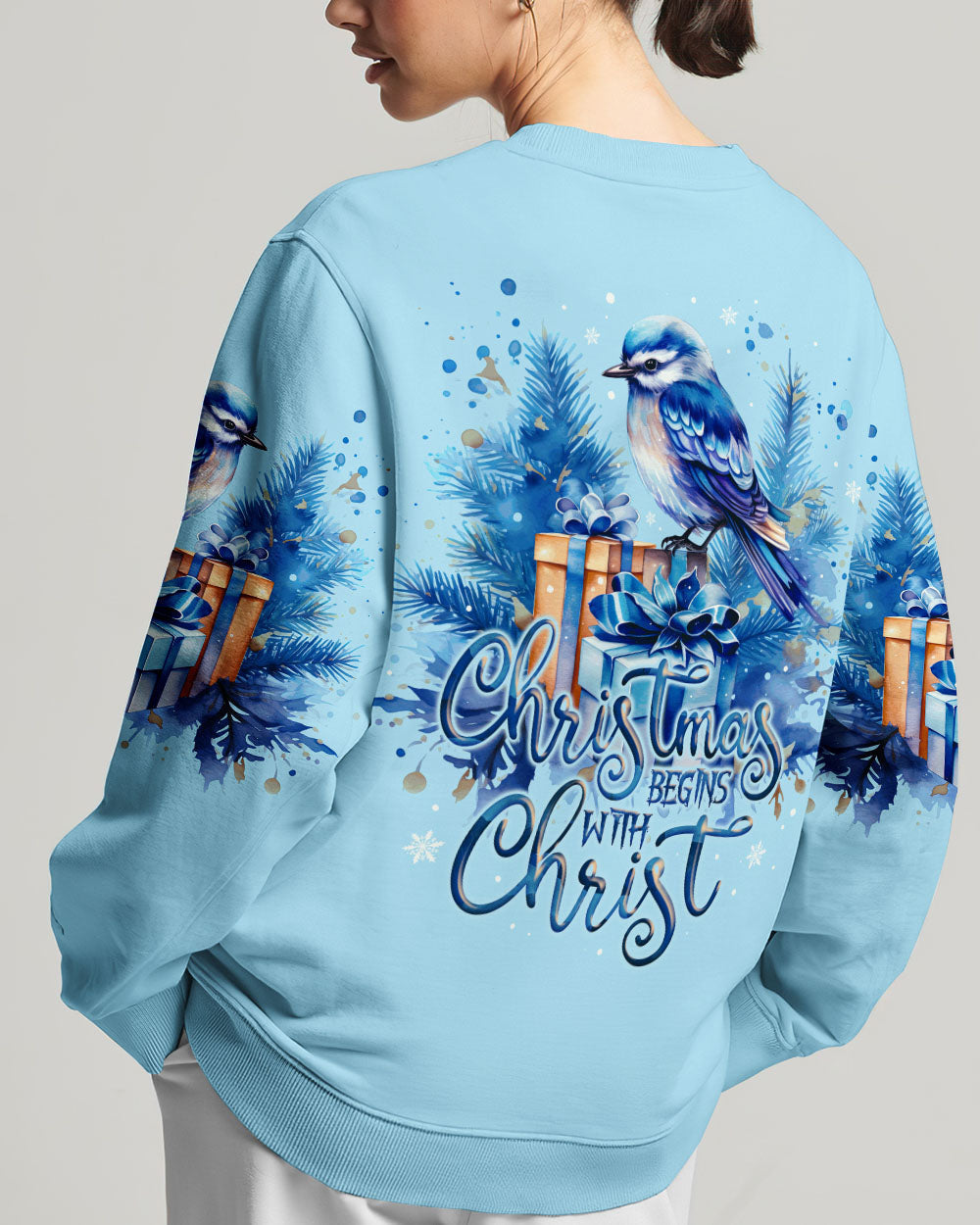 Christmas Begins With Christ Women's All Over Print Shirt - Ty1409233