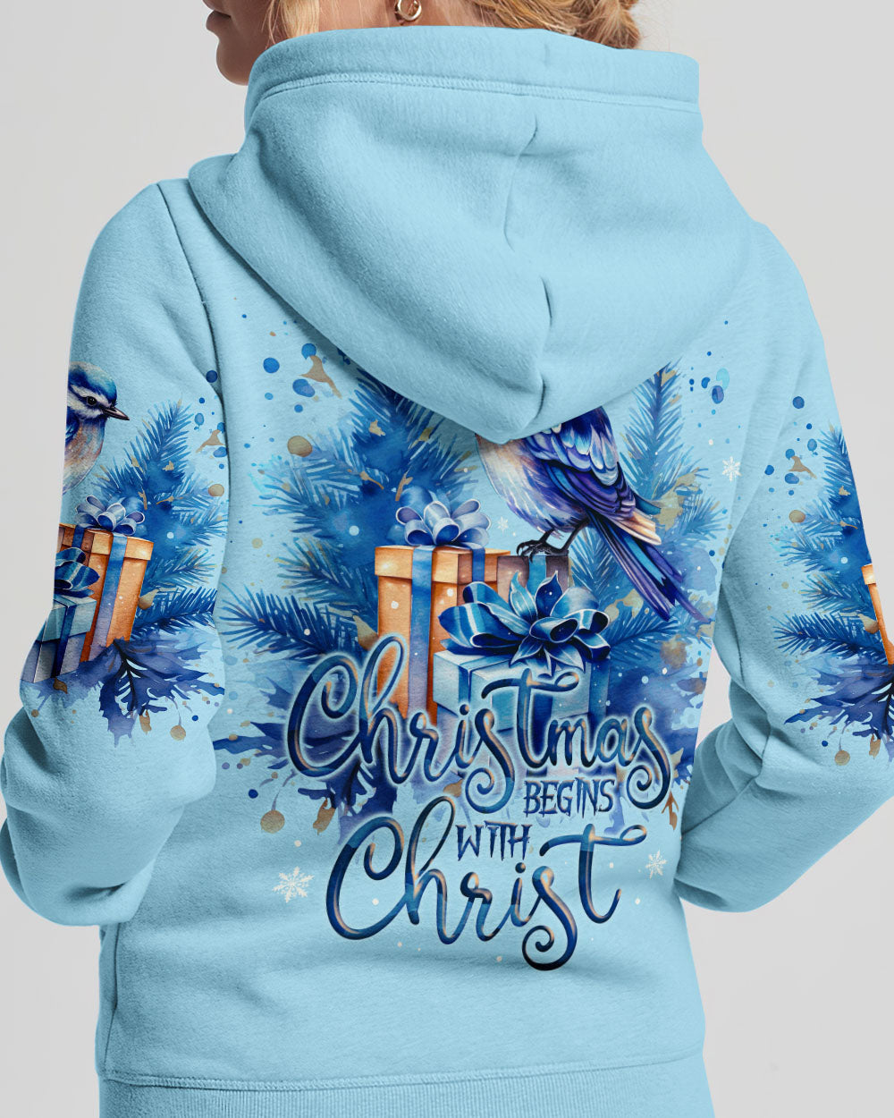 Christmas Begins With Christ Women's All Over Print Shirt - Ty1409233