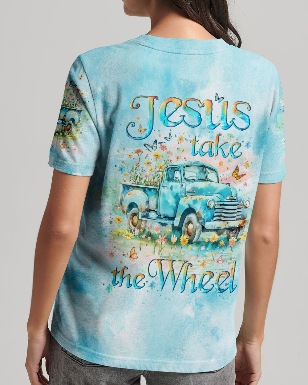 Jesus Take The Wheel Women's All Over Print Shirt - Yhlt2105242