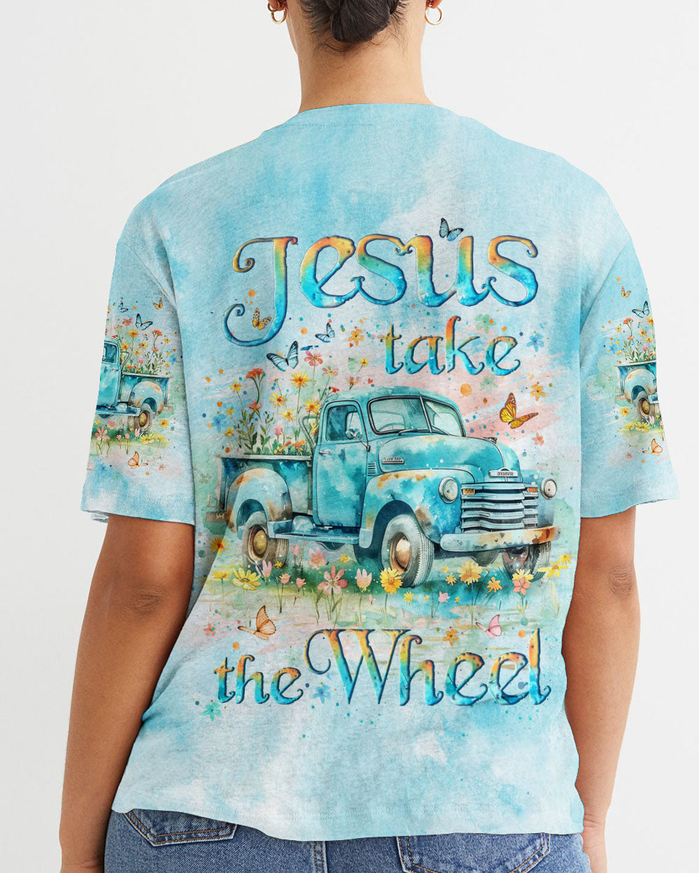 Jesus Take The Wheel Women's All Over Print Shirt - Yhlt2105242