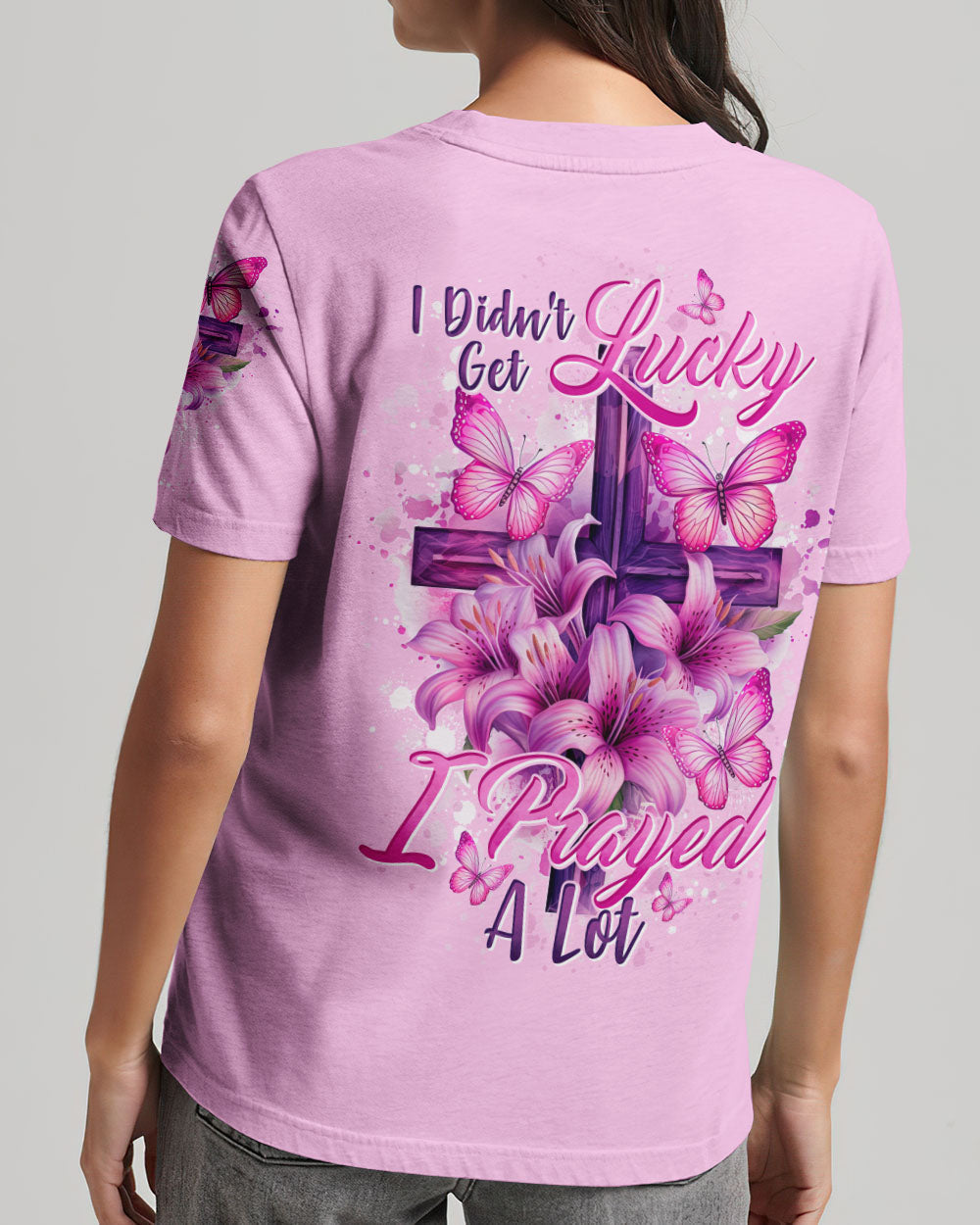 I Didn't Get Lucky I Prayed A Lot Women's All Over Print Shirt - Tytd0705241
