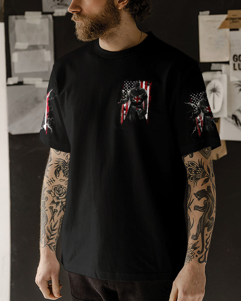 A Christian Man Without Prayer Warrior Men's All Over Print Shirt - Tlno0805244, easychoo.com