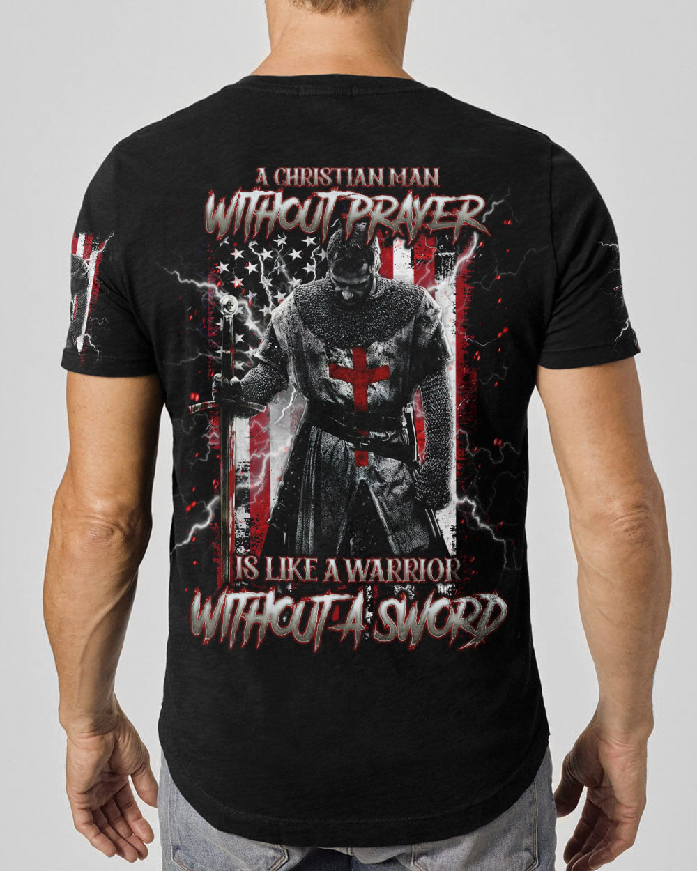 A Christian Man Without Prayer Warrior Men's All Over Print Shirt - Tlno0805244, easychoo.com