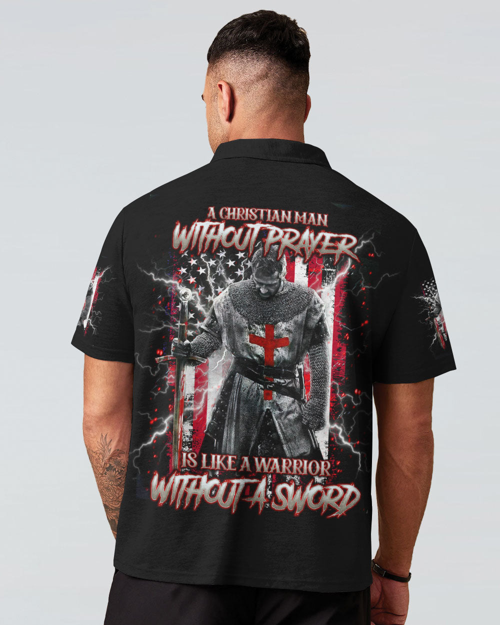 A Christian Man Without Prayer Warrior Men's All Over Print Shirt - Tlno0805244, easychoo.com