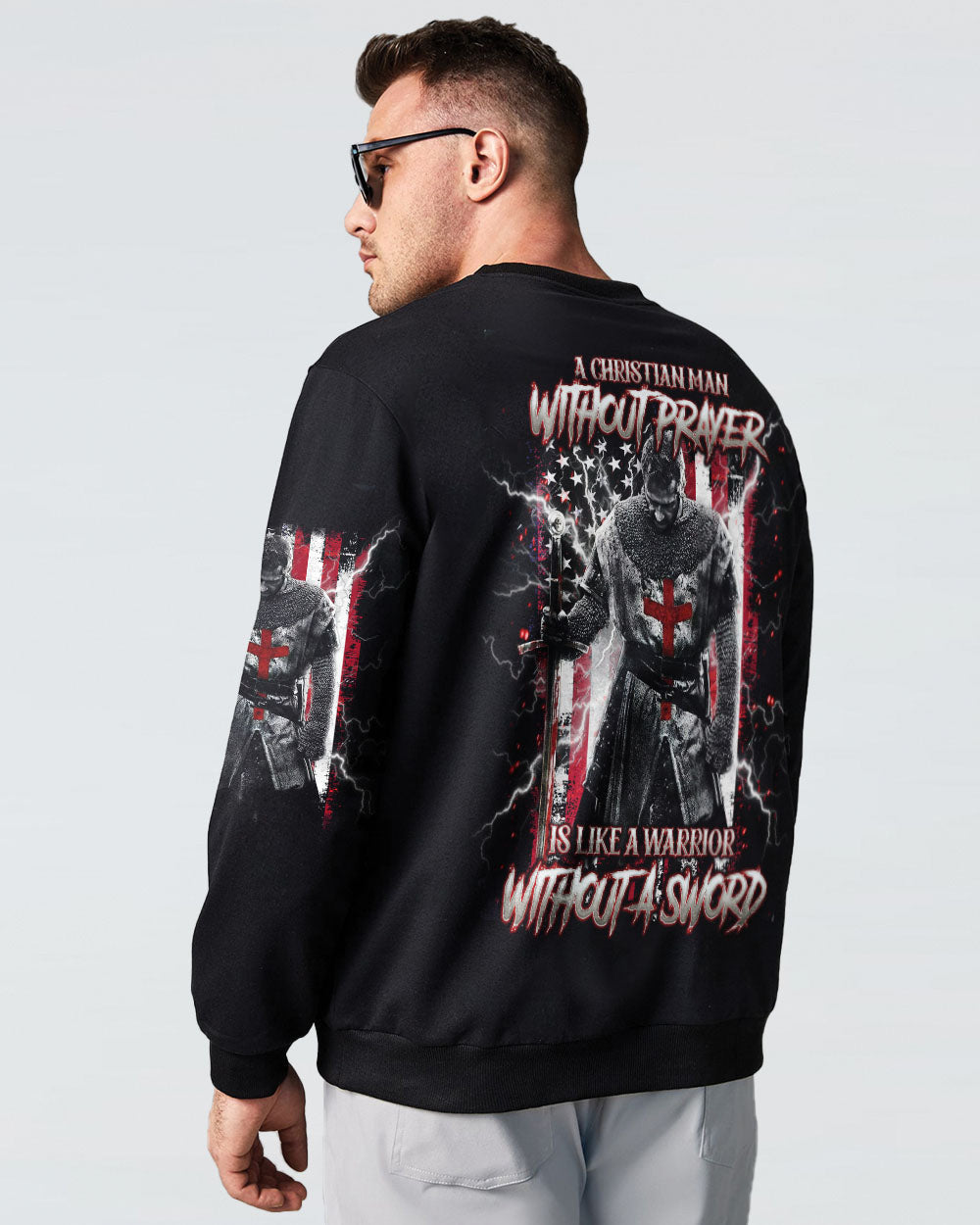 A Christian Man Without Prayer Warrior Men's All Over Print Shirt - Tlno0805244, easychoo.com